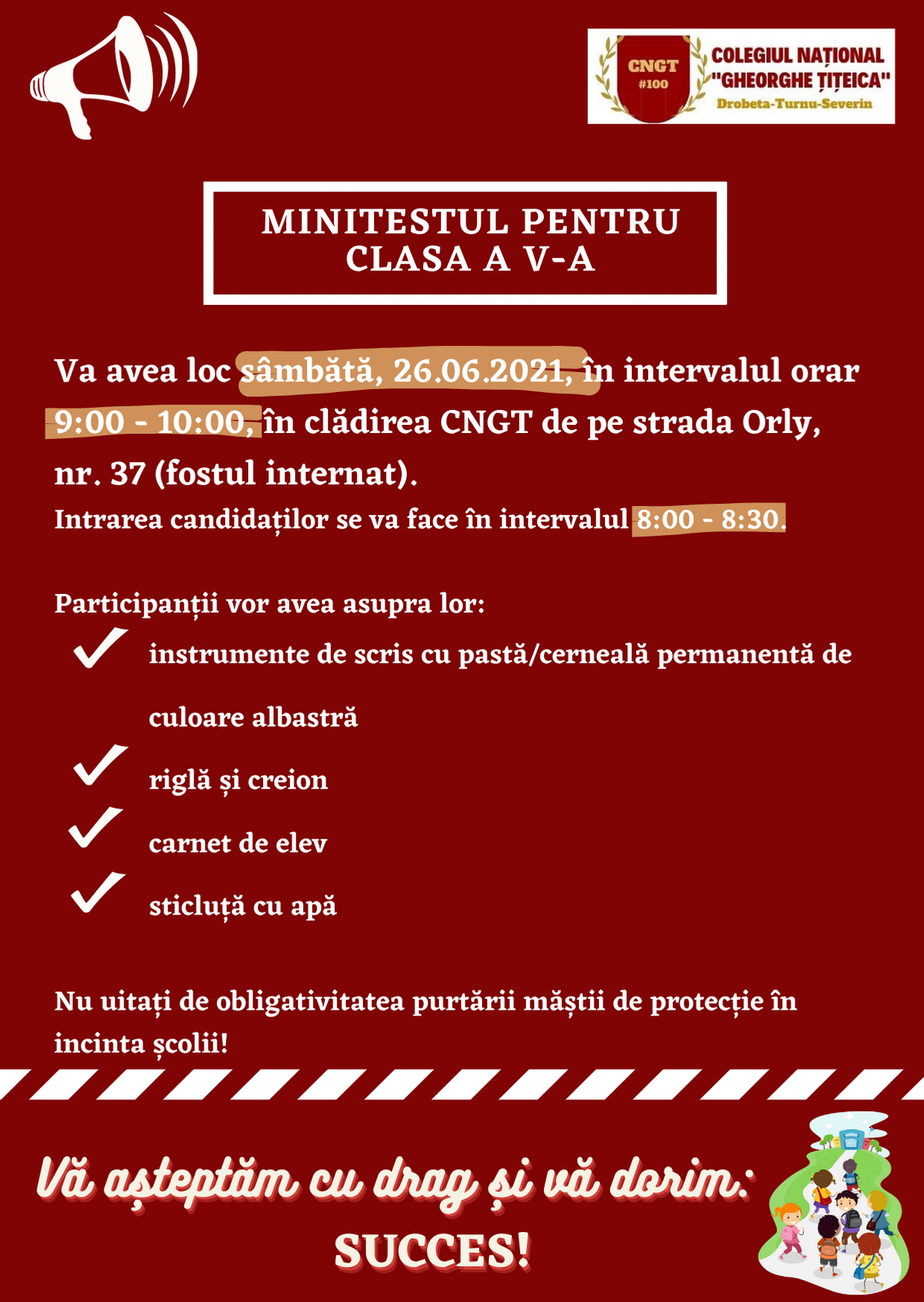 Examen clasa a V-a_anunț_sâmbătă